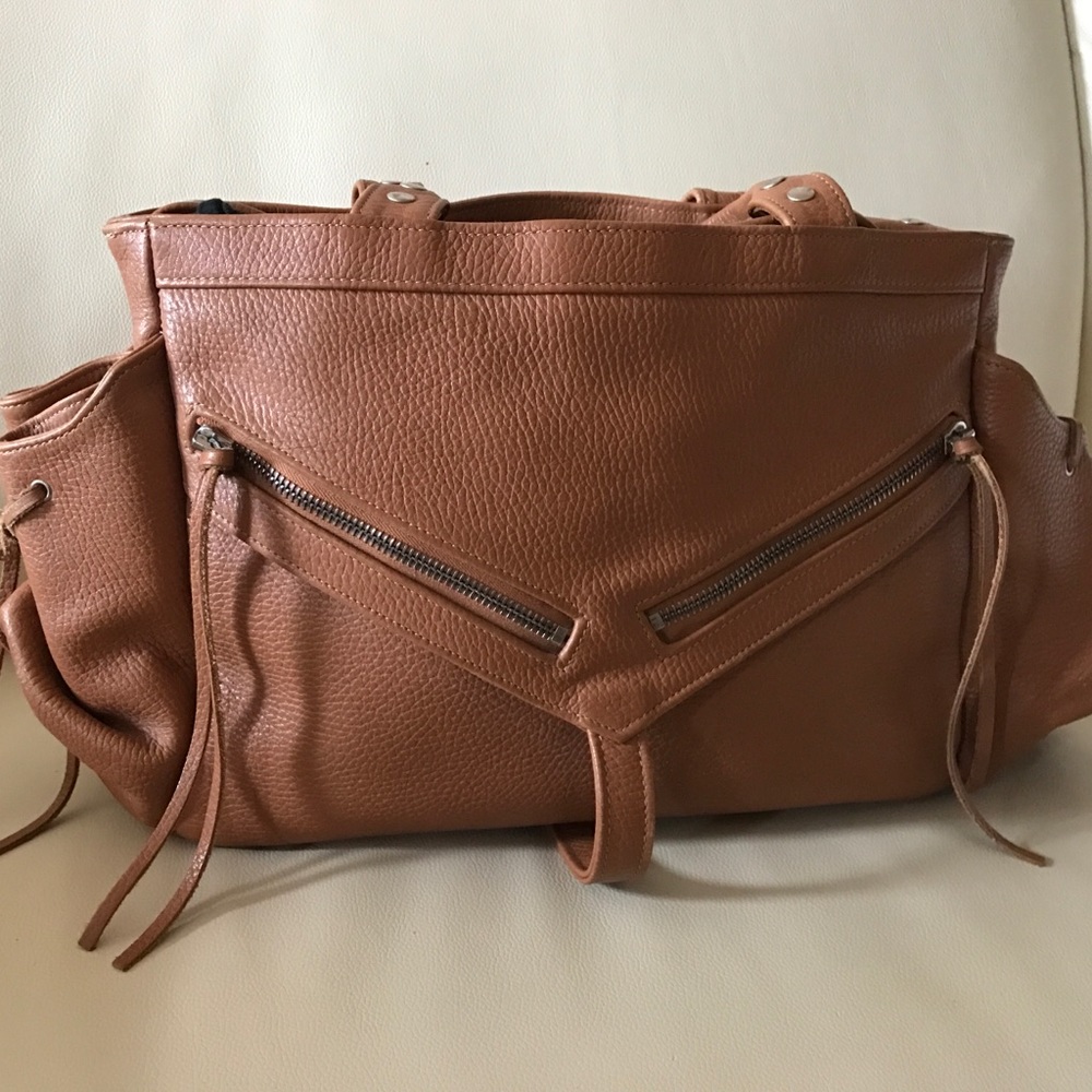 Botkier Trigger Clyde Tan Leather Satchel Bag